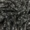 Silver Flocked Floral Faux Sequin on Black Chenille Fabric By the Yard